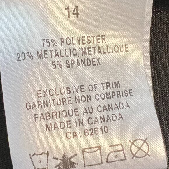 ✨🖤Riki's Black Sparkly One-Shoulder Cocktail Dress - Ruffle Detail size 14 🖤✨ - Picture 6 of 11